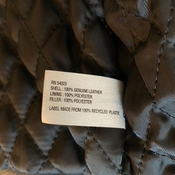 Genuine lambskin leather black moto jacket, size xs - Picture 4 of 5